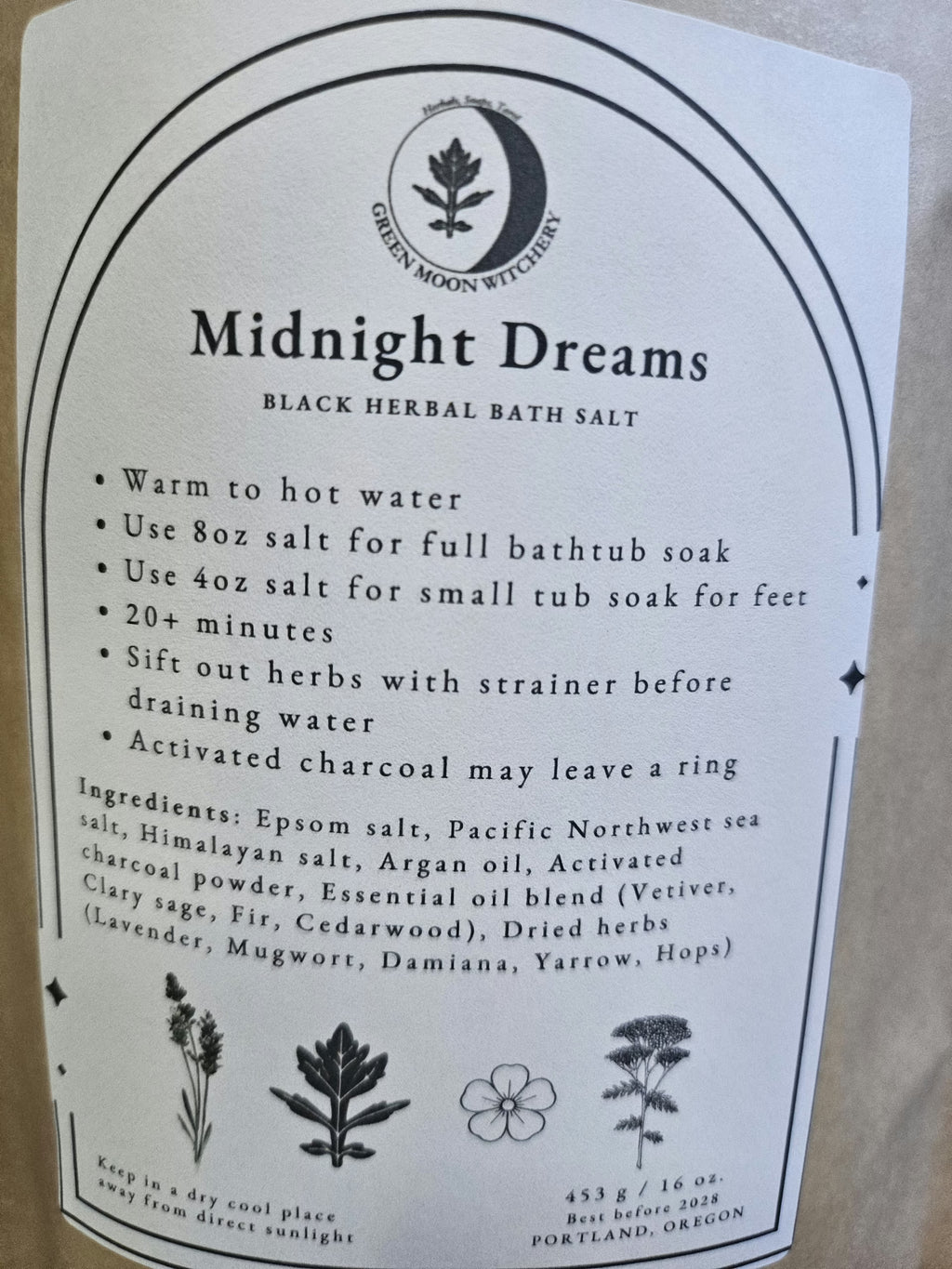 Midnight Dream: Black Herbal Bath Salt image 4