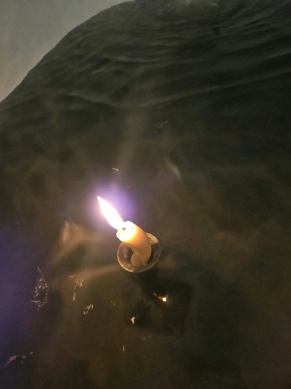 2 Hand Dipped Beeswax Curly Chime Candles image 2