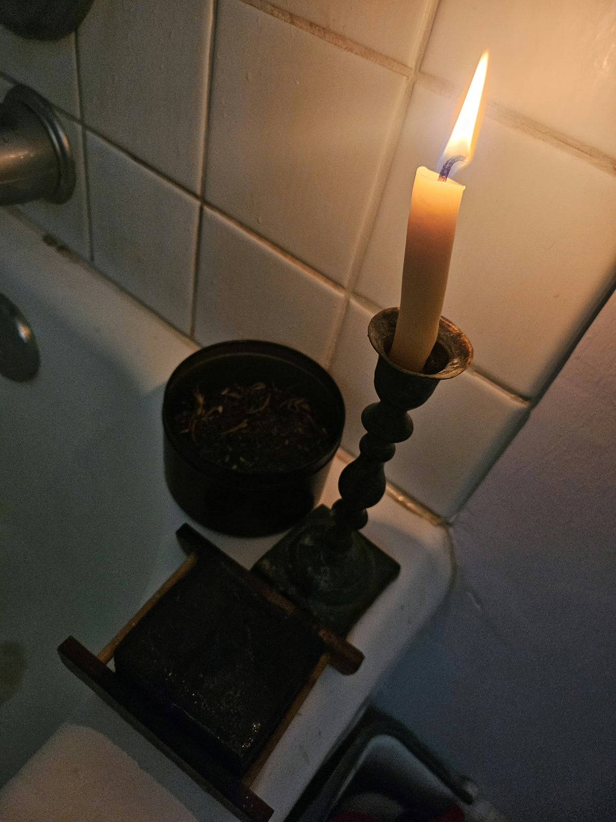 2 Hand Dipped Beeswax Chime Candles image 0