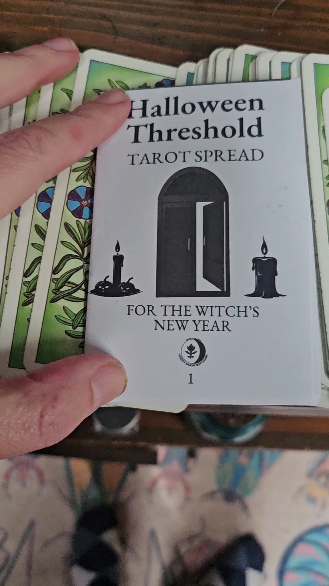 Halloween Threshold Tarot Spread Mini-Zine image 1