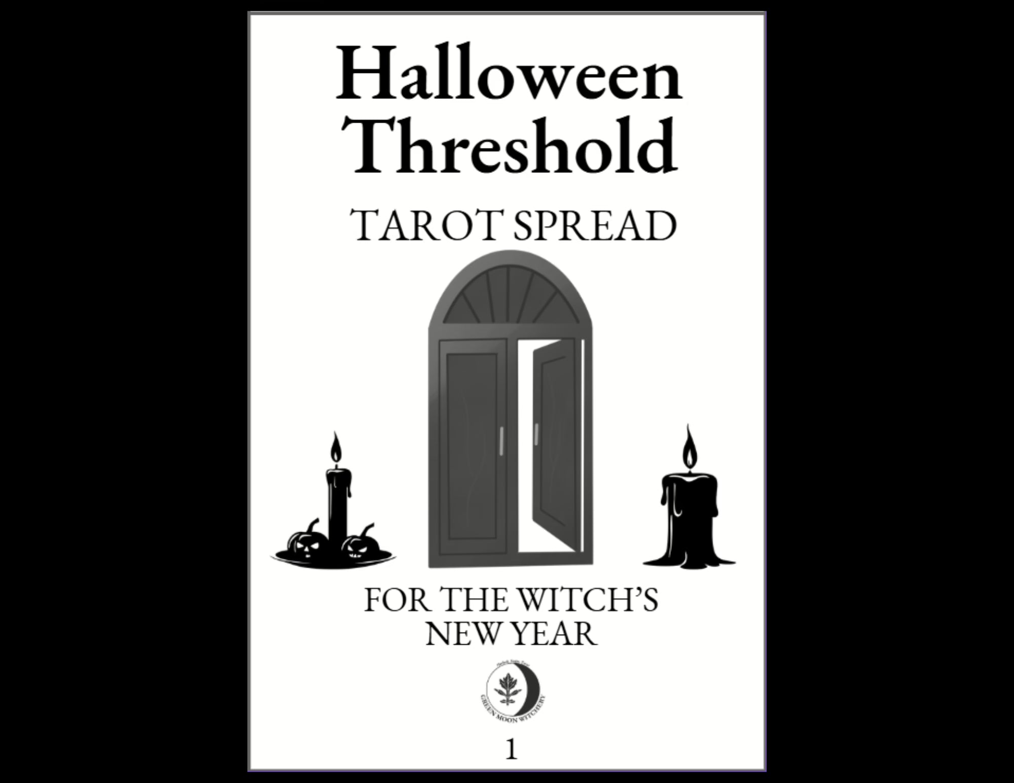 Halloween Threshold Tarot Spread Mini-Zine image 0