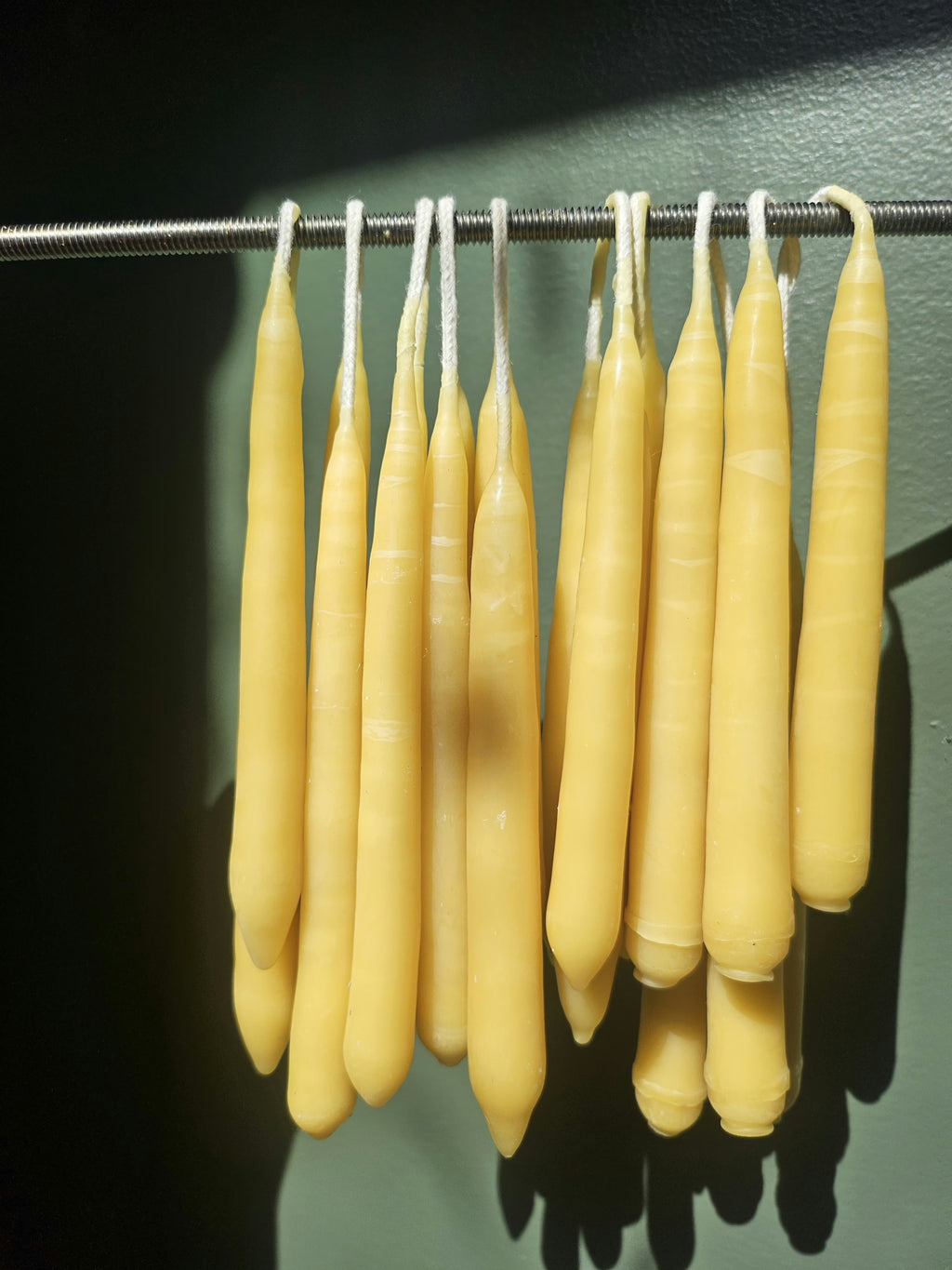 2 Hand Dipped Beeswax Chime Candles image 4