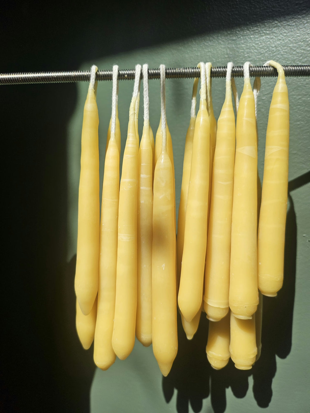 2 Hand Dipped Beeswax Chime Candles image 4