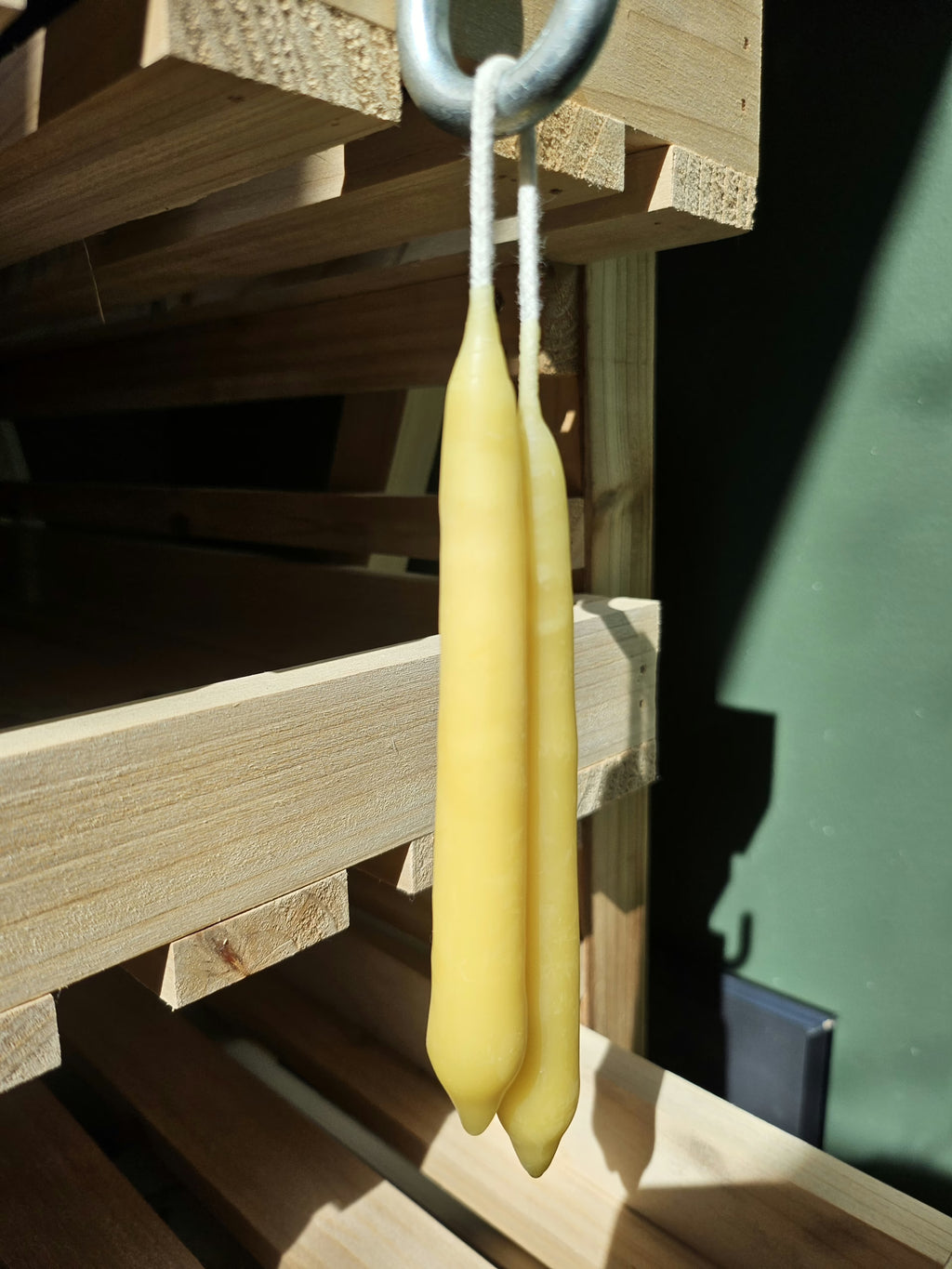 2 Hand Dipped Beeswax Chime Candles image 3