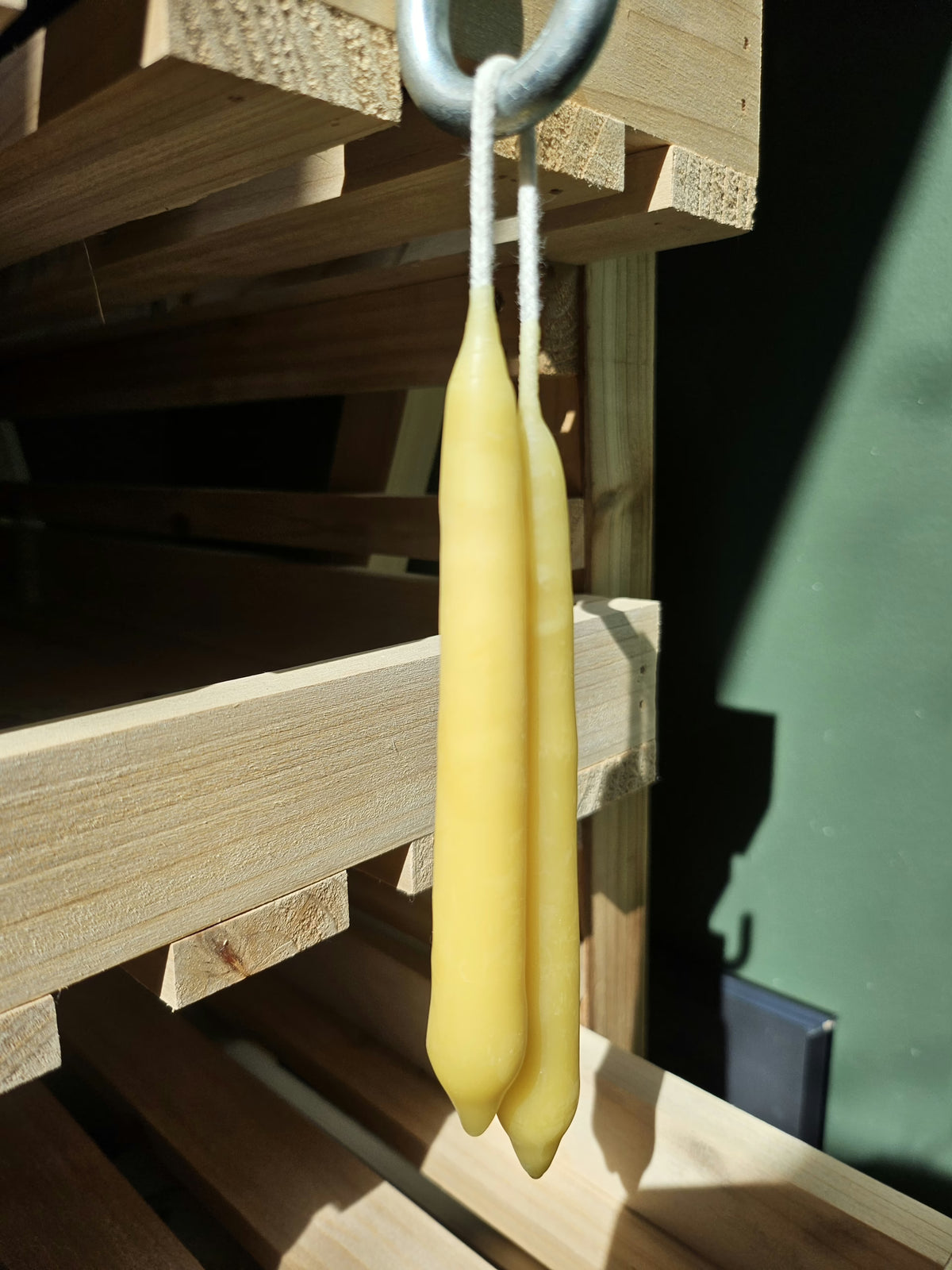 2 Hand Dipped Beeswax Chime Candles image 3
