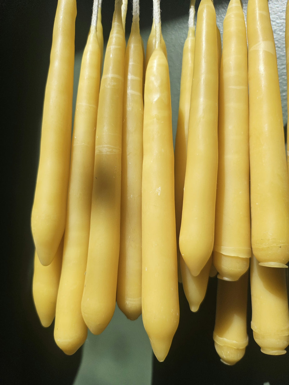 2 Hand Dipped Beeswax Chime Candles image 5